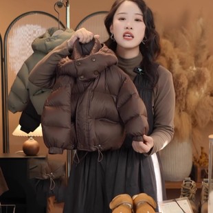 2025年冬季新款儿童男女童时尚可爱洋气保暖韩系连帽羽绒服外套