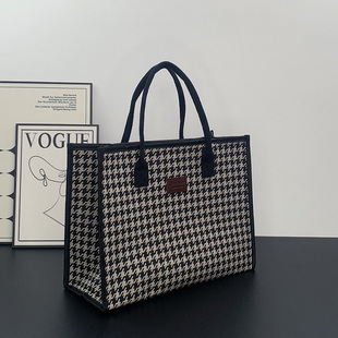 大容量托特包帆布包妈咪包洋气时尚印花单肩包手拎包通勤袋子