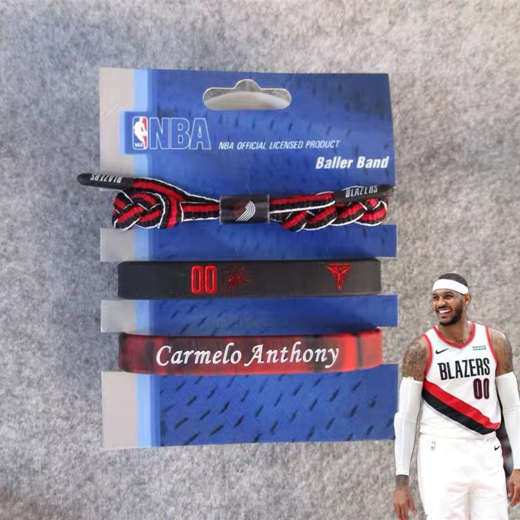安东尼 甜瓜签名运动手环夜光硅胶腕带球迷饰品