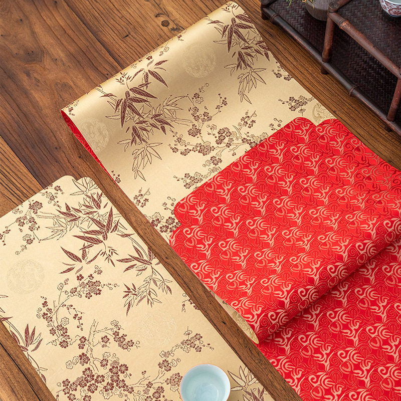 金竹喜红团花茶席 大红色金竹子过年喜庆茶垫,居家布艺,茶席,淘宝优惠券,粉丝福利购,淘宝优惠卷