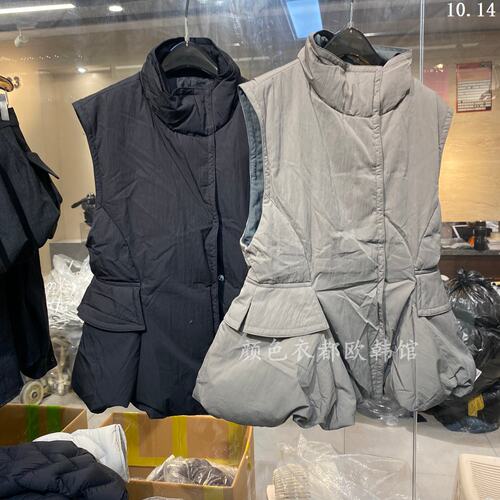 欧洲站2026秋冬新款时尚百搭立领宽松显瘦无袖羽绒马甲外套30816