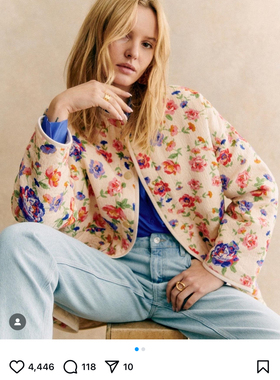 Rosatown｜巴黎 小众sezane 外套VESTE FAREL 春 花棉袄