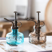 浮雕家用园艺浇水美式 饰摆件 小型喷洒玻璃壶室内喷雾花器复古装