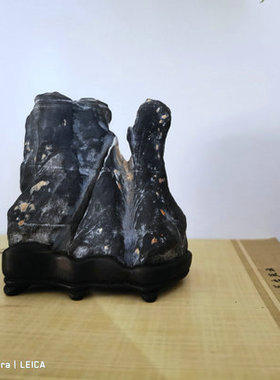 灵璧石精品灵壁石磬石莲花磬石原石纹石案头小品石小山形奇石摆件