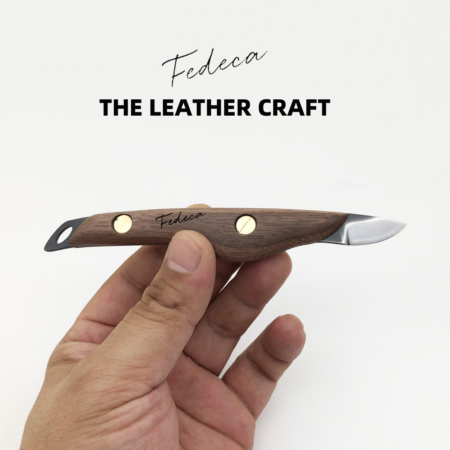 日本神泽铁工FEDECA皮革工艺小刀裁皮刀雕刻刀切割直线曲线青纸钢