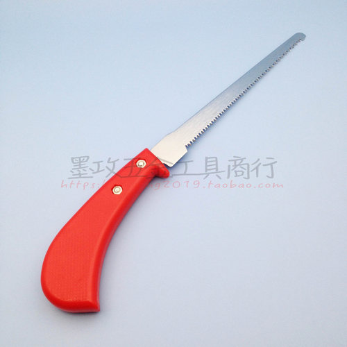 塑柄窄型锯子 家用手工锯鸡尾锯子木工锯切工具