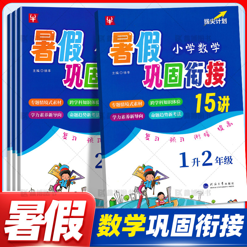2025小学数学暑假巩固衔接15讲一升二升三升四升五升六年级12345年级小学生暑假作业假期同步专项练习本暑假班教材
