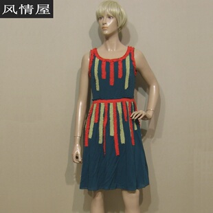 女装依兰ELANIE样衣墨绿色彩条真丝连衣裙清凉桑蚕丝夏季无袖复古