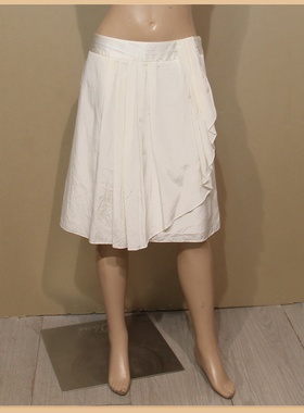 品牌公司女装样衣白色真丝半身裙高档桑蚕丝面料夏季优雅淑女超值