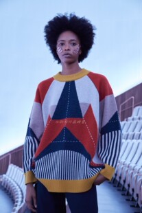 在途 丹麦设计潮牌Henrik Vibskov秋冬纸飞机中性美利奴羊毛衫