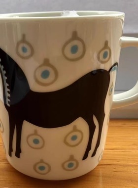 (上海仓现货) Marimekko Musta Tamma马克杯 黑马