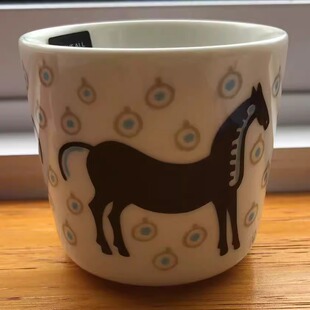 (上海仓现货) Marimekko Musta Tamma手握杯 黑马