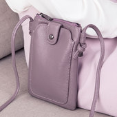 真皮手机包女斜挎小包包女2026新款 头层牛皮迷你轻便通勤单肩小包