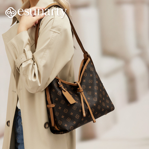 老花托特包女2026新款秋冬季大容量妈妈包斜挎包通勤老花包单肩包