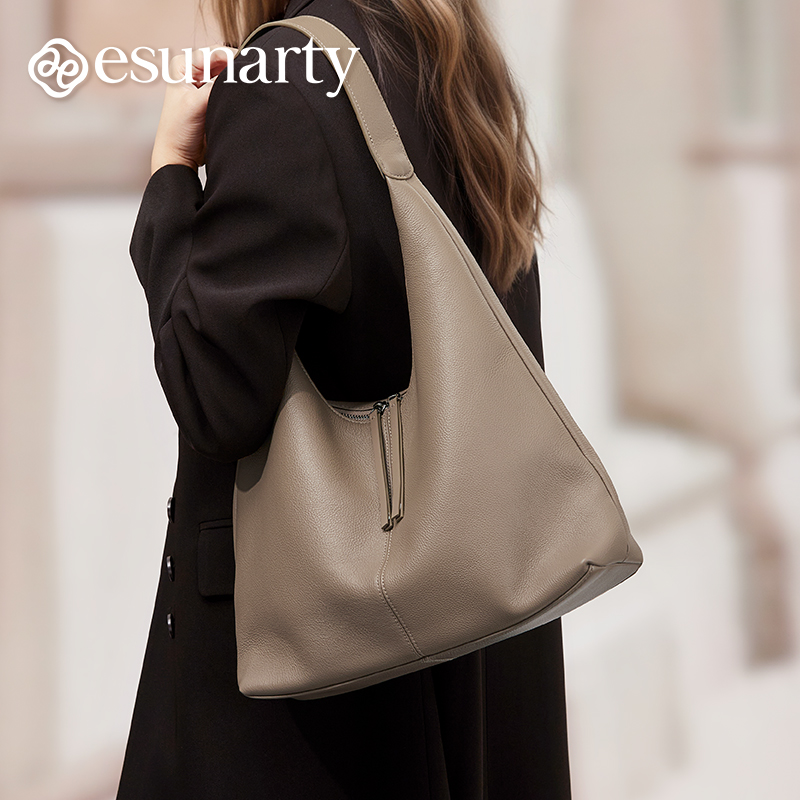 真皮女士托特包2025新款复古休闲大容量单肩腋下包女款大包包秋冬