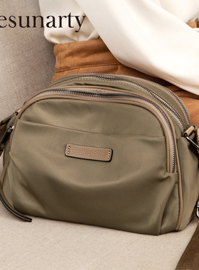 牛津布防水包包女士2025新款时尚多隔层单肩斜挎包大容量通勤女包