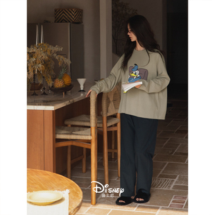宽松休闲套装 迪士尼唐老鸭睡衣女款 柔软棉质家居服大码 长袖 春秋季