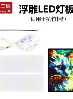 适用于拓竹3D打印浮雕灯板LED灯板 透光浮雕生成器创意组件