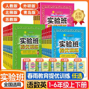 25秋实验班提优训练一年级二年级三年级四五六年级下册上册语文数学英语全套同步训练习册人教苏教北师大版 小学课时作业本春雨