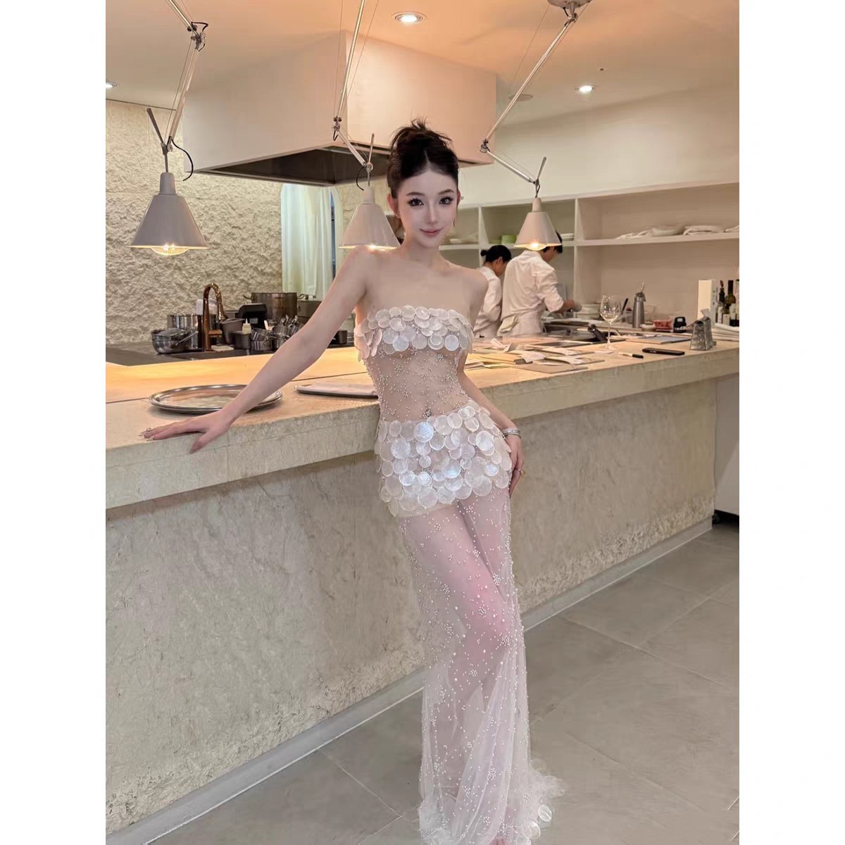 定制选美大赛车模高端礼服2025新款轻奢绝美名媛宴会生日礼服性感