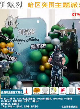 暗区突围主题生日派对布置装饰