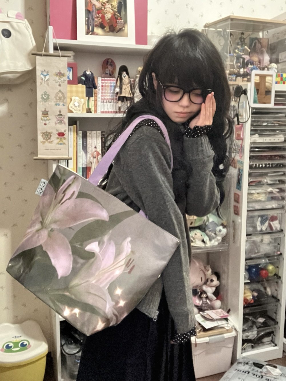 人类咸果酱原创设计梦核气泡百合环保杜邦托特包男女通用大容量