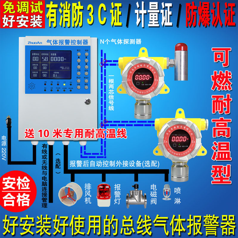 烤箱车间工业用耐高温气体探测器