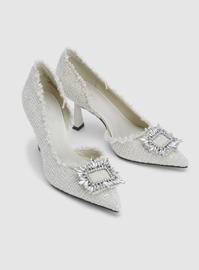 Diamond heels female temperament fine documentary shoes