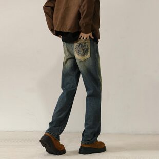 牛仔裤男款爆款2026新款直筒宽松潮牌痞帅高级感裤子春季休闲长裤