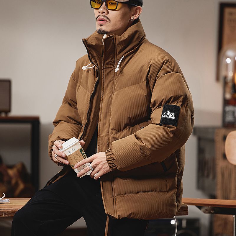 30-40岁男士棉袄冬季加厚保暖短款立领棉服外套高档潮流帅气棉衣5