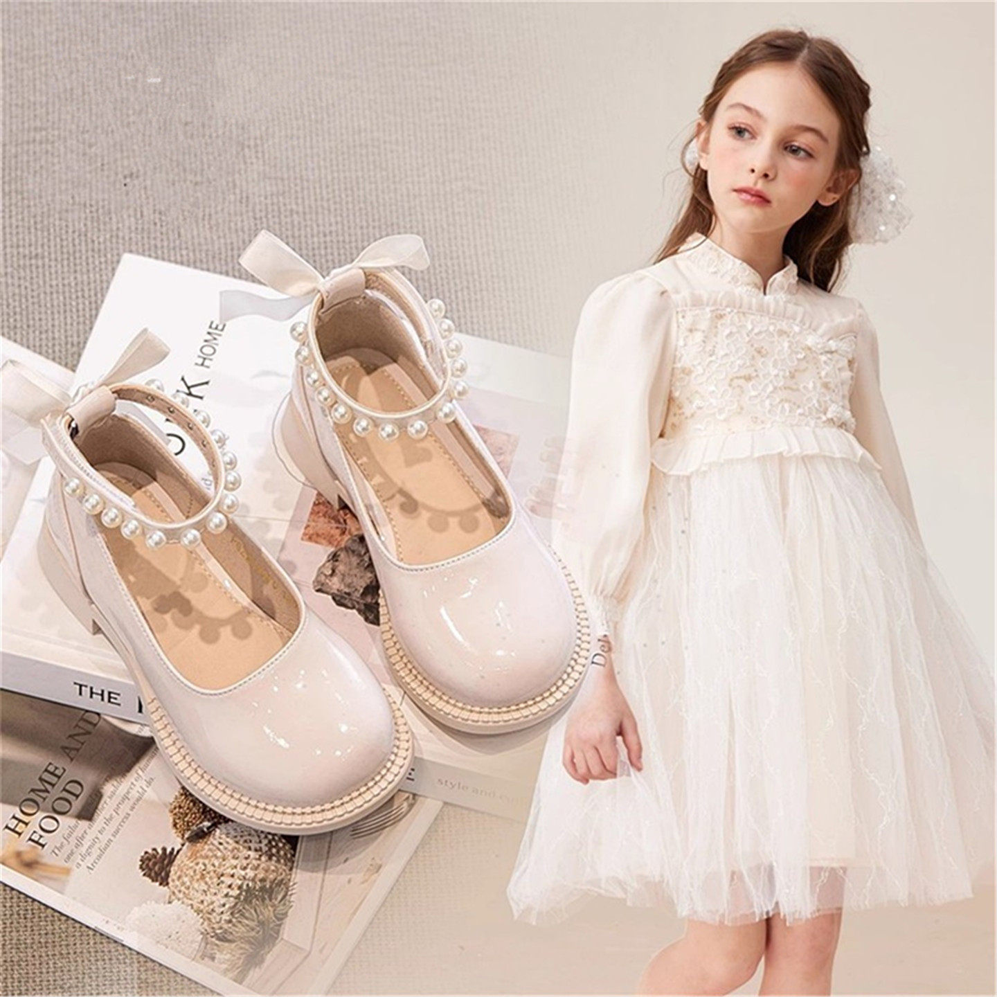 软底真皮女童公主小皮鞋2025年春秋新款中大童玛丽珍高跟礼服单鞋,童鞋/婴儿鞋/亲子鞋,皮鞋,淘宝优惠券,粉丝福利购,淘宝优惠卷