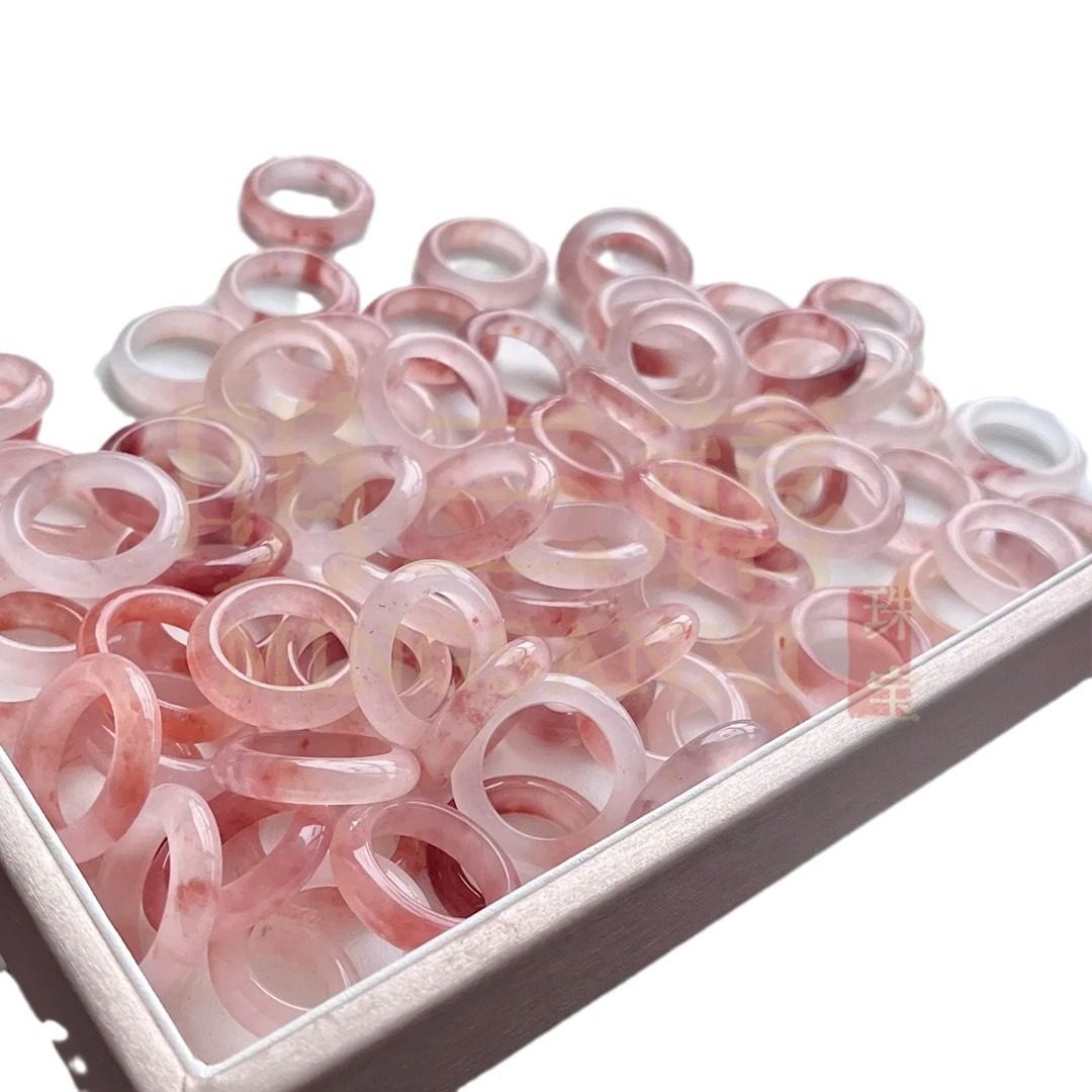 天然金丝玉戒圈桃花酿戒指新中式粉色百搭天山翠雪翠轻奢指环少女,珠宝/钻石/翡翠,戒指/指环,淘宝优惠券,粉丝福利购,淘宝优惠卷