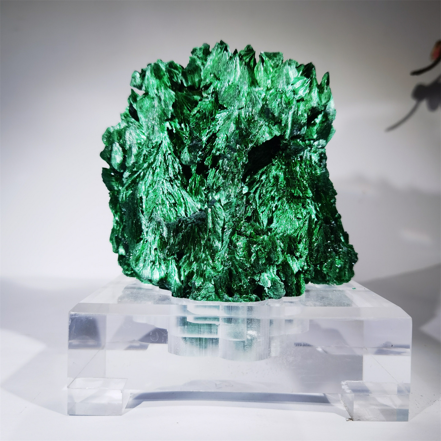 纯天然孔雀石针状原石摆件 矿物晶体矿石标本奇石观赏教学收藏