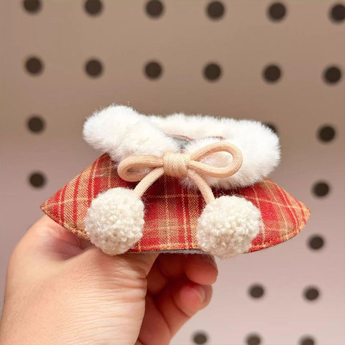 10cm毛绒斗篷娃衣棉花娃娃