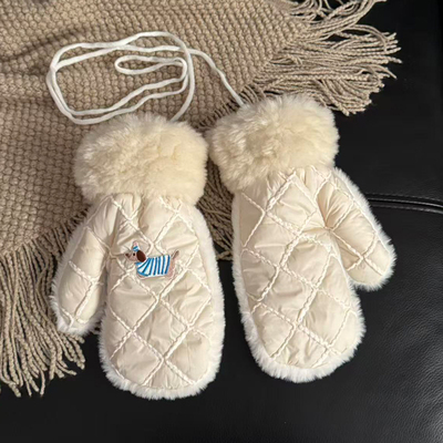 新款可爱狗包指手套冬季女生防寒