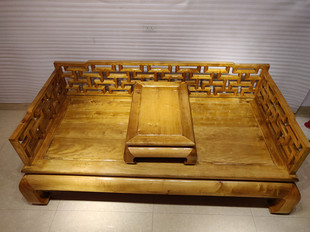 高低床 金丝楠木家具 床卧 罗汉床 床 曲尺罗汉床客厅沙发 新中式