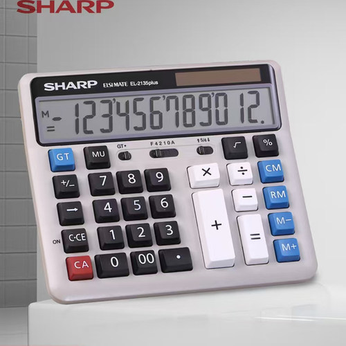 夏普财务办公太阳能计算器