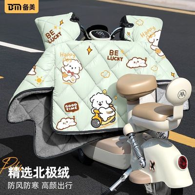 小型电动车挡风被冬季加绒加厚