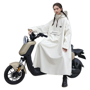 备美雨衣电动电瓶车长款全身防暴雨单人全身专用人车分离雨披女款