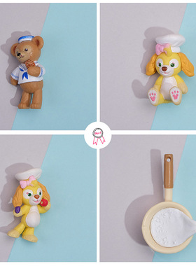 网红饼干海军水手服达菲公仔厨师狗DIY材料服饰鞋杯子微景观摆件