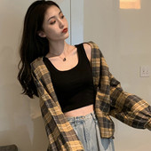 2件装 上衣 吊带小背心女夏外穿ins潮露脐辣妹短款 西装 内搭打底无袖