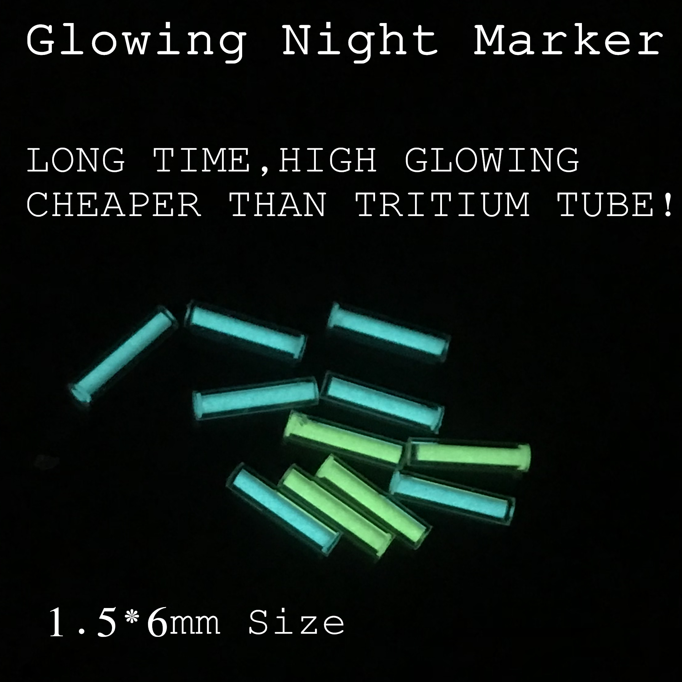 夜光玻璃管替代氚灯氚管发光高亮度EDC指尖陀螺夜光发光玩具配用