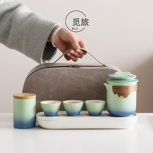 故宫文创旅行茶具套装 便携户外随身快客杯商务活动伴手礼定制logo