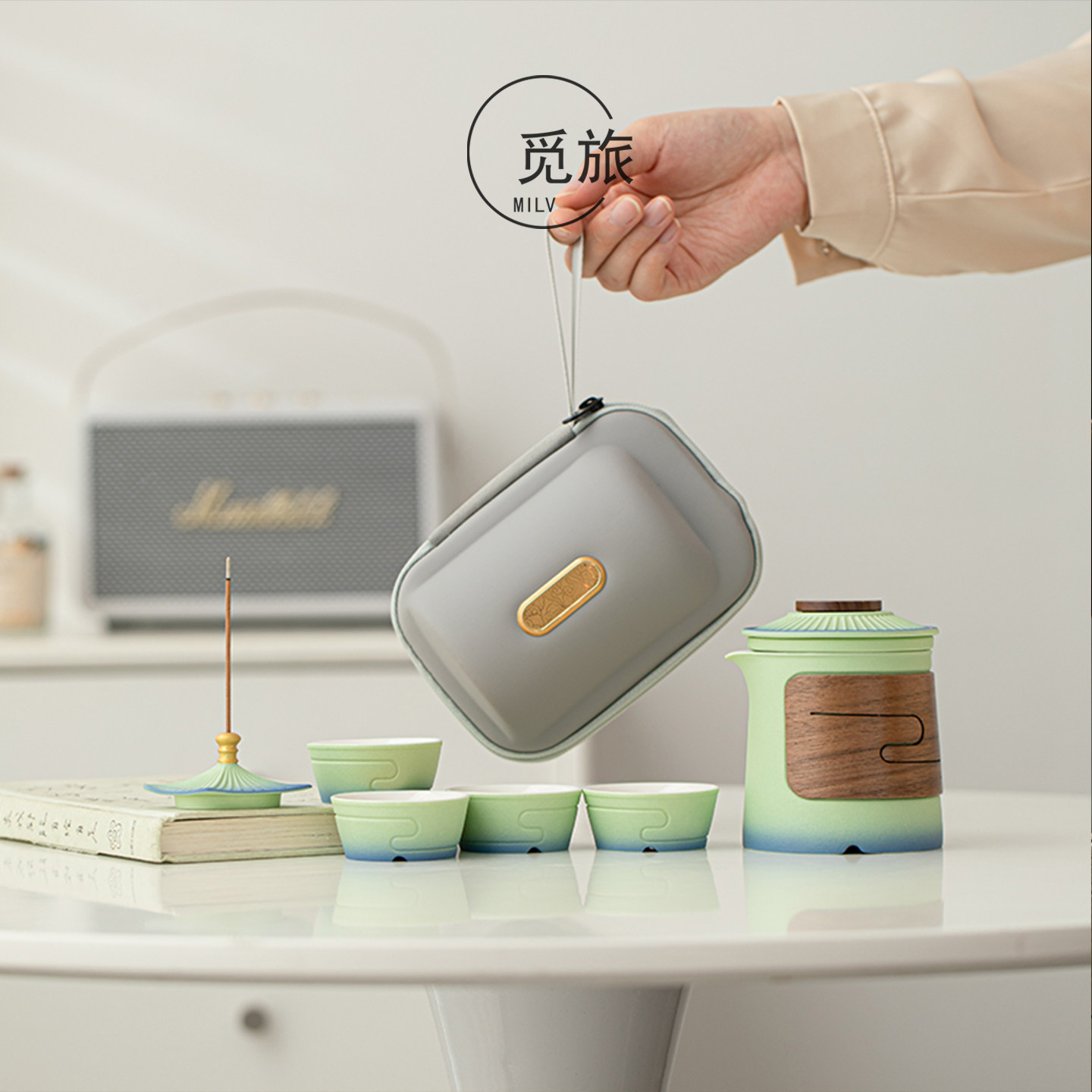 故宫文创旅行茶具小套装便携式陶瓷快客杯一壶四杯户外随身泡茶杯,餐饮具,旅行茶具,淘宝优惠券,粉丝福利购,淘宝优惠卷