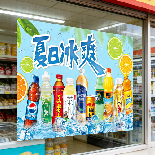 啤酒饮料广告贴纸丨超清印刷