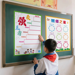 班级评比栏光荣榜班级文化墙贴小组评比栏积分榜班级之星贴纸qt