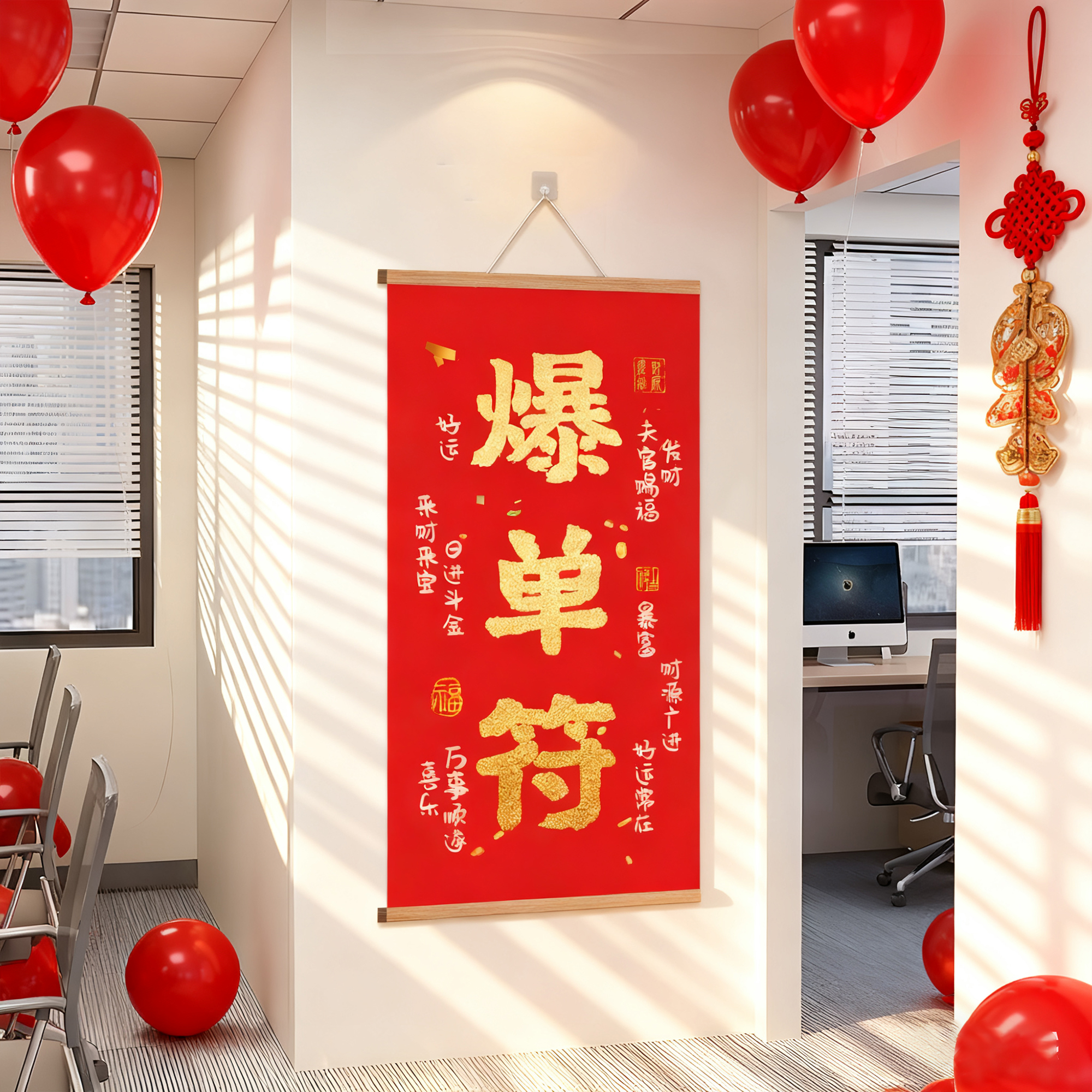 办公室墙面装饰爆单符挂画企业文化墙电商公司激励志标语氛围布置