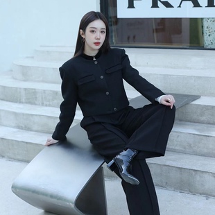 avenement/财阀千金毛呢廓型外套/高级感气质显瘦夹棉上衣女秋冬