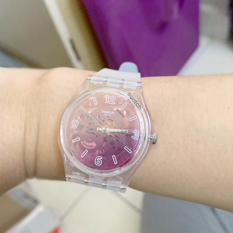swatch斯沃琪瑞士小清新日系马卡龙手表少女可爱日系软妹风ge290