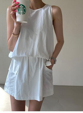 2024夏季背心+半身裙两件套装女